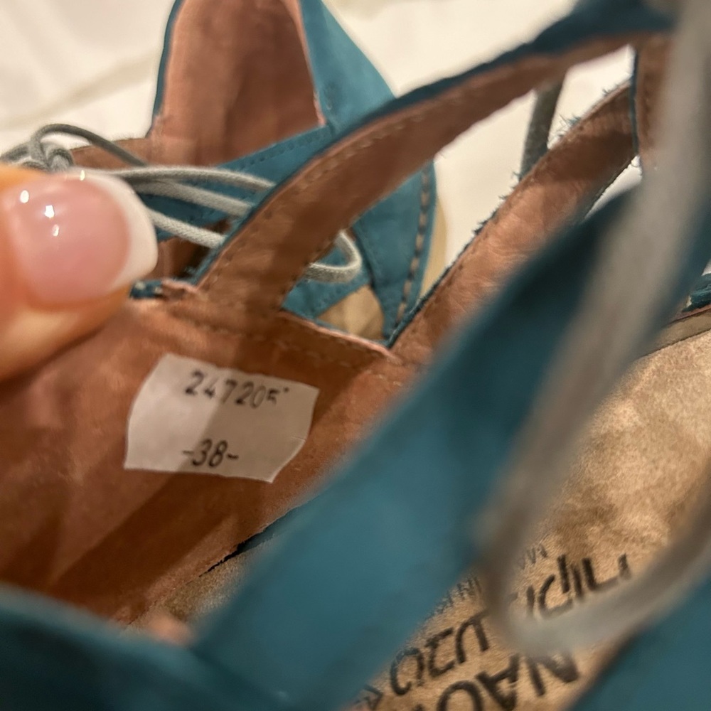 NAOT Yarrow Sandals-Teal Blue Nubuck Women’s 38- US 7. New without tag/box - Picture 9 of 9